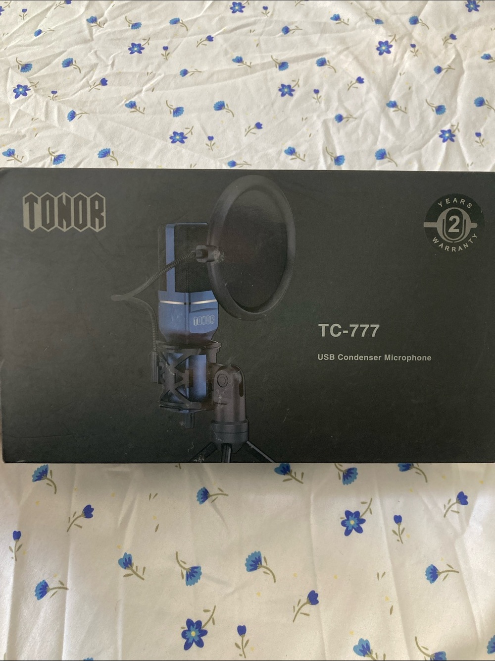 NOR TC-777 Blue USB Condenser Microphone with Pop Filter